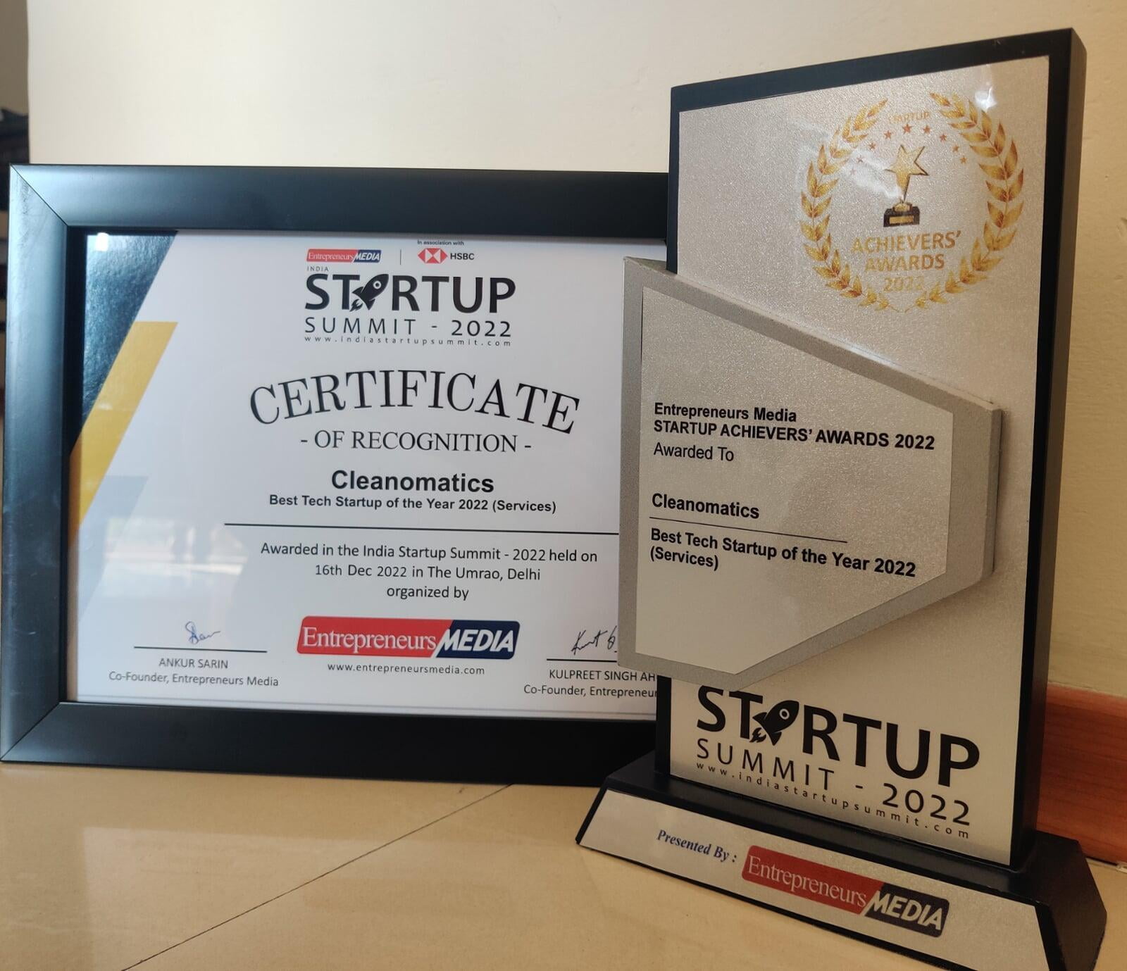 Entreprenuers Media Startup Achievers' Award